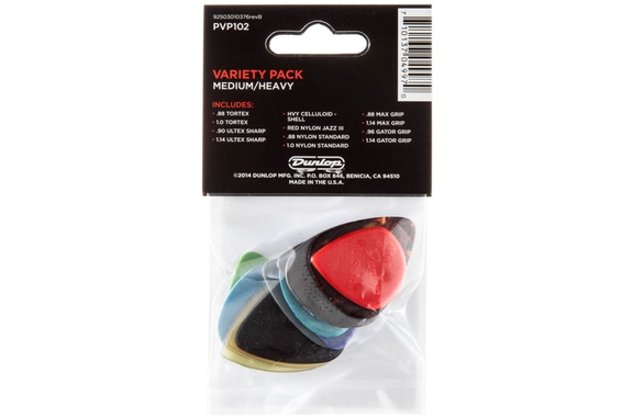 Dunlop PVP 102 Variety Picks MED/HVY 12-er Pack image 2