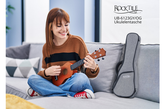 Funda Rocktile para Ukelele Soprano Gris/Naranja image 2
