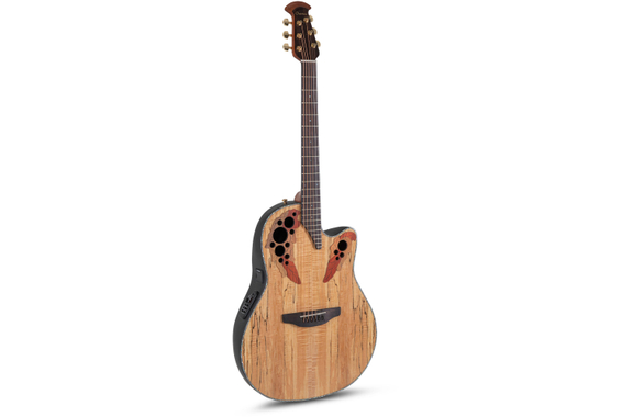 Ovation Celebrity Elite Plus CE44P Mid-Depth Cutaway Natural Spalted Maple image 2