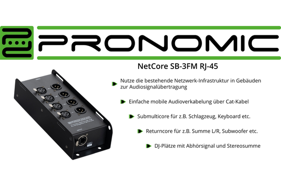 Pronomic NetCore SB-3FM Multicore-Stagebox F/M Parallel image 2