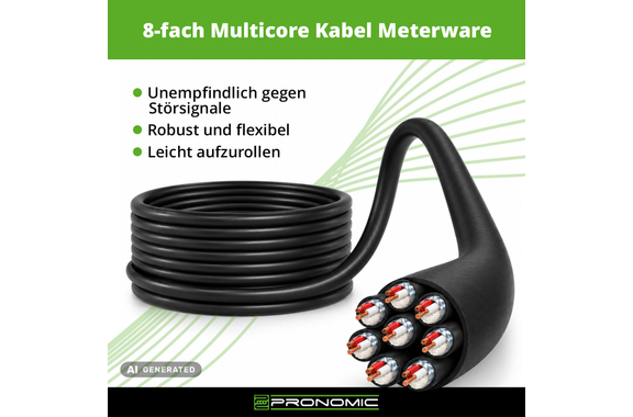 Pronomic MX8/0-25 Sub-Multicore Kabel 25m image 2