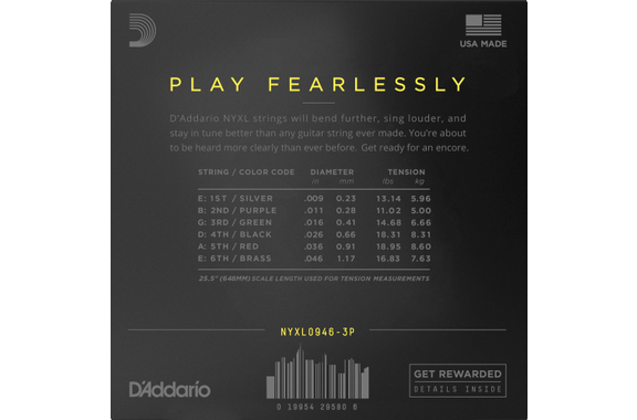 D'Addario NYXL0946-3P image 2