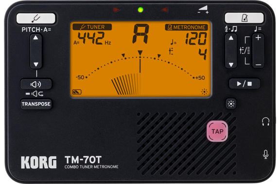 Korg TM-70T Tuner Metronome incl. CM400 Black image 2