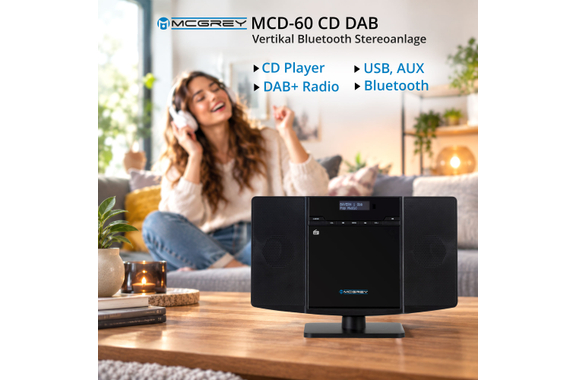 McGrey MCD-60 DAB Chaîne Stéréo Verticale Bluetooth image 2