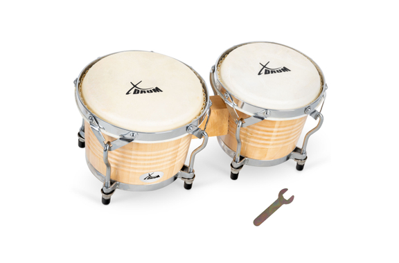 Set XDrum Bongos Pro Natur incl. Soporte image 2