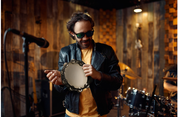 XDrum TMF10-BK Tamburello 10" con Pelle image 2