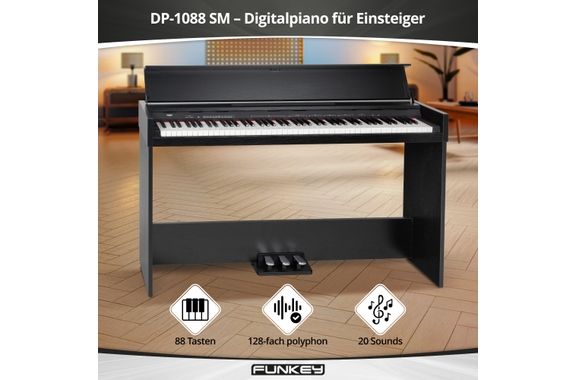 FunKey DP-1088 SM Digitalpiano Schwarz matt image 2
