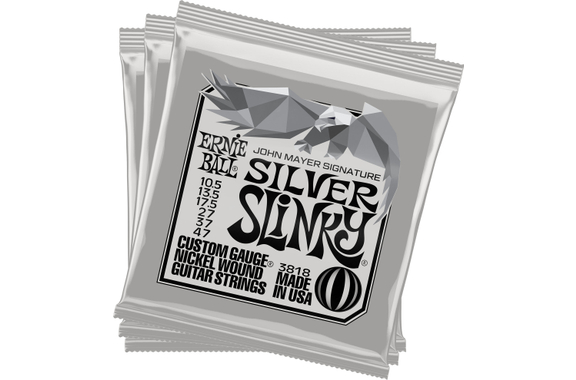 Ernie Ball 3818 John Mayer Silver Slinky 3-Pack image 2