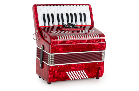 Classic Cantabile 48 Bass Akkordeon "Secondo V" Rot  - Retoure (Zustand: sehr gut) image 2