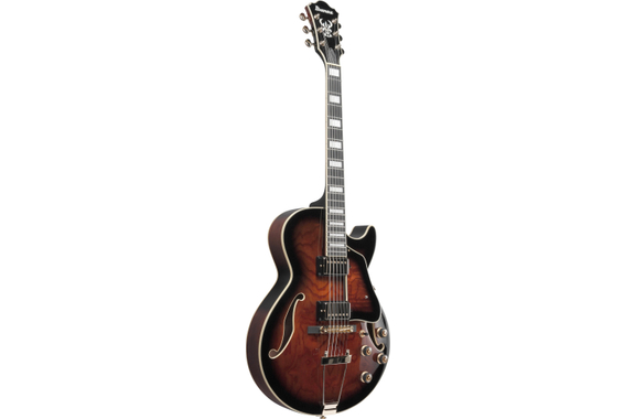 Ibanez AG95QA-DBS Dark Brown Sunburst image 2