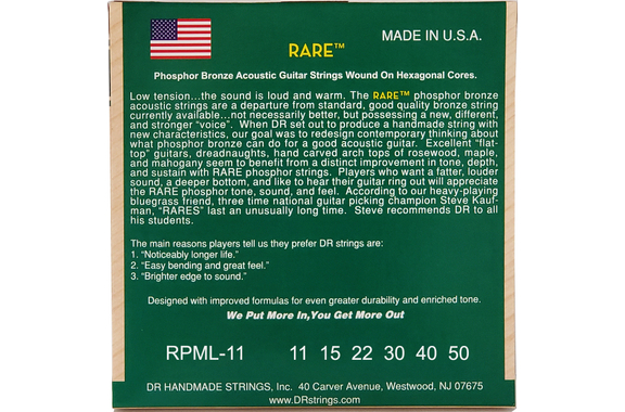 DR Strings Rare RPML-11 Custom Light 11-50 image 2