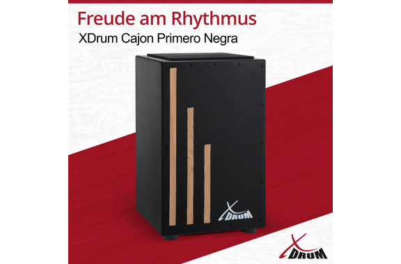 XDrum Cajon Primero Negra incl. escuela de cajón y bolsa image 2