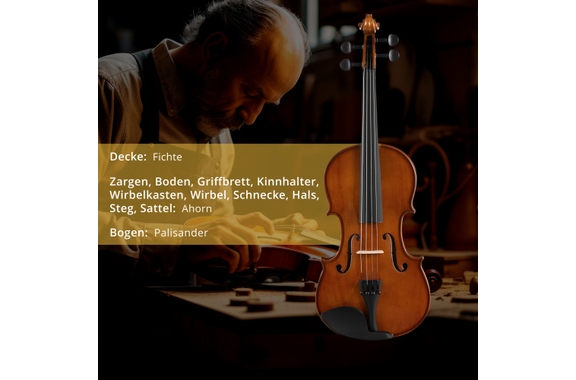 Classic Cantabile VP-130 4/4 Set Di Violino Naturale image 2