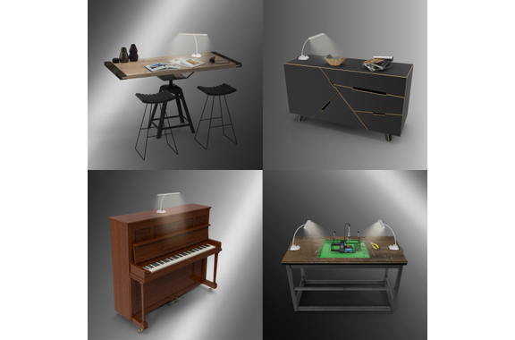 Classic Cantabile 12220 Dimmbare Pianoleuchte Weiß  - Retoure (Zustand: sehr gut) image 2