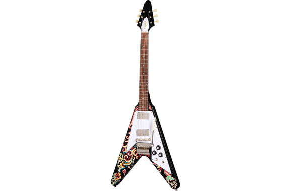 Epiphone Jimi Hendrix "Love Drops" Flying V Ebony image 2