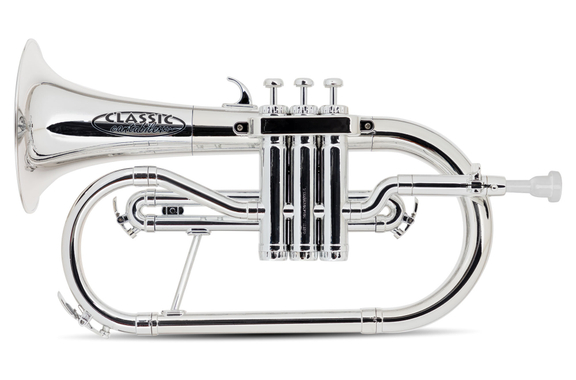 Classic Cantabile KFL-30SR MardiBrass Plastic Bb Flügelhorn Silver image 2