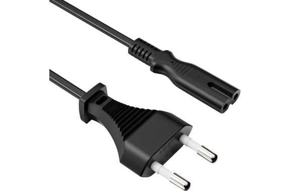 Sonero IEC C7 Netsnoer Eurostekker 1m zwart 2-delige set image 2