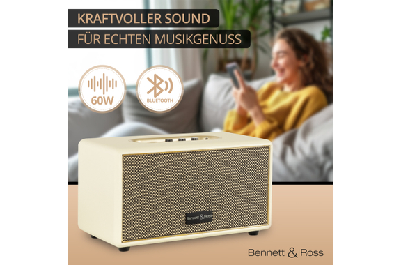Bennett & Ross BB-860CW Blackmore Bluetooth Lautsprecher Creme-Weiß image 2