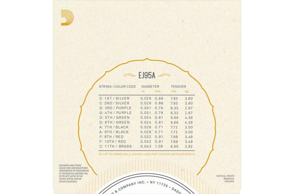 D'Addario EJ95A Corde Per Oud Arabo image 2