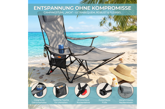 Stagecaptain CSF-600 MKII Nick Fauteuil De Camping Avec Repose-Pieds image 2
