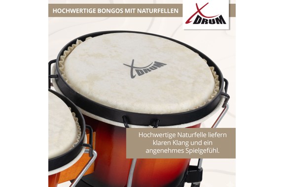 Set XDrum Bongos Club Vintage Sunburst incl. Bolsa para Bongos image 2