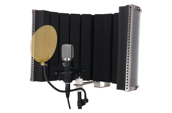 Pronomic CM-22 Grootmembraanmicrofoon Compleet Set incl. Statief, Popschutz goud, Micscreen & Kabel image 2