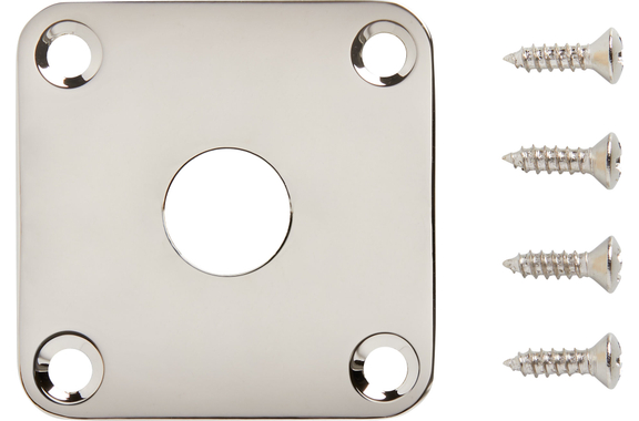 Gibson Metal Jack Plate Nickel image 2