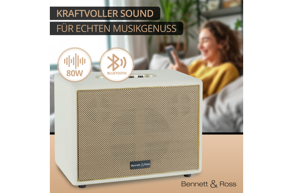 Bennett & Ross BB-880CW Blackmore Giant Enceinte Bluetooth Crème Blanche image 2