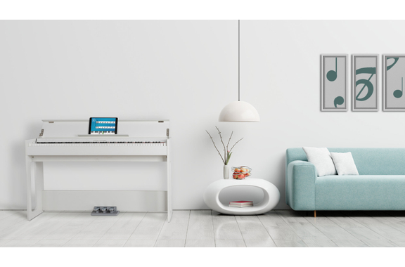 Classic Cantabile DP-S1 WM E-Piano Blanco mate Set image 2