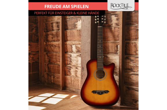 Rocktile WSD-5C-SB Slim Line Westerngitarren Set Sunburst image 2