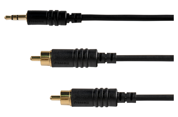 Pronomic Stage J3RC-3m Câble Audio 3,5 mm Stereo Jack/Cinch 3m noir lot de 3 image 2
