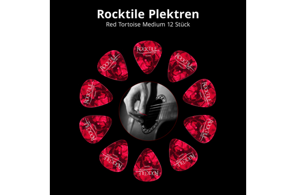 Rocktile Plektren Red Tortoise Medium 12er Pack image 2