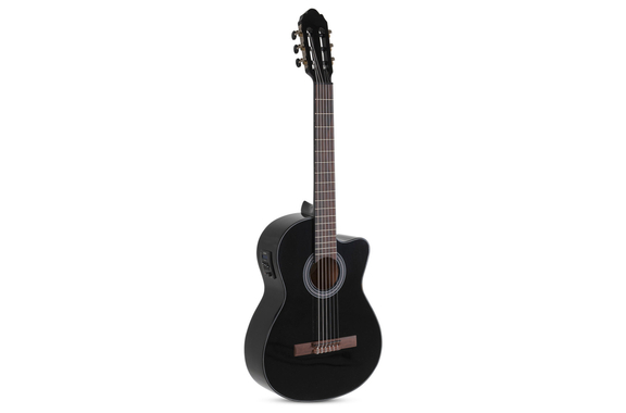 GEWA Student Electro Guitare Classique 4/4 Noire Starter Set image 2
