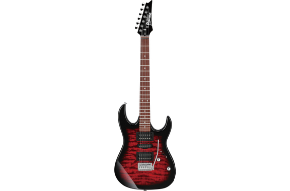 Ibanez GRX70QA-TRB Transparent Red Burst image 2