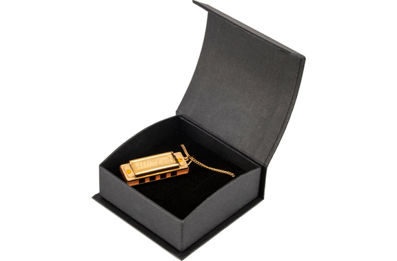 Hohner Little Lady Gold Mondharmonica met Ketting image 2