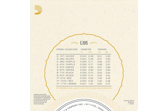 D'Addario EJ95 Corde per Oud image 2