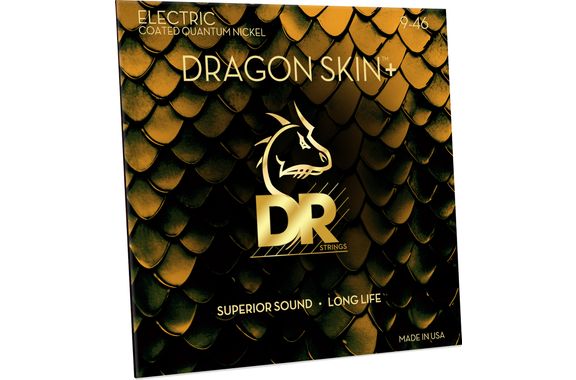 DR Strings Dragon Skin+ Electric Quantum Nickel DEQ-9/46 Light/Medium 9-46 image 2