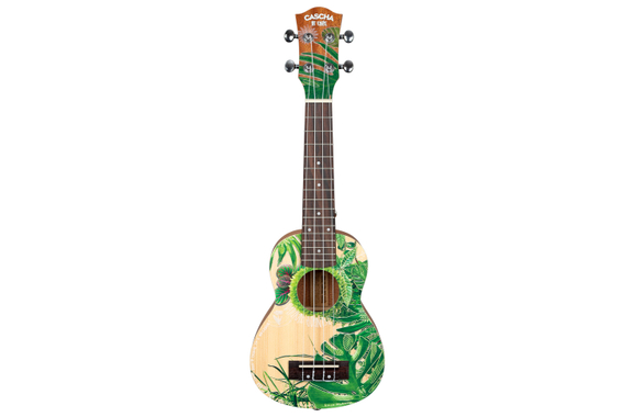 Cascha Art Series Sopraan Ukulele Leafy image 2
