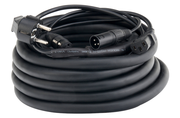 Pronomic Stage EUIECX-6 Câble Hybride Fiche Schuko vers Prise IEC, XLR/XLR 6m image 2