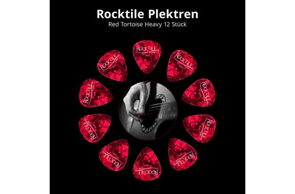 Rocktile Médiators Red Tortoise Heavy Pack de 12 image 2