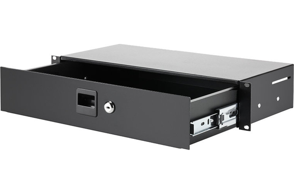 Adam Hall 87402S Rack Drawer 2 RU Short Steel image 2