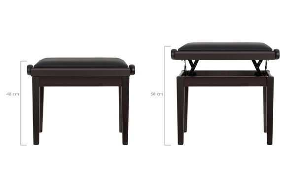 Classic Cantabile Pianobank Modell A Rosenholz Matt  - Retoure (Zustand: sehr gut) image 2