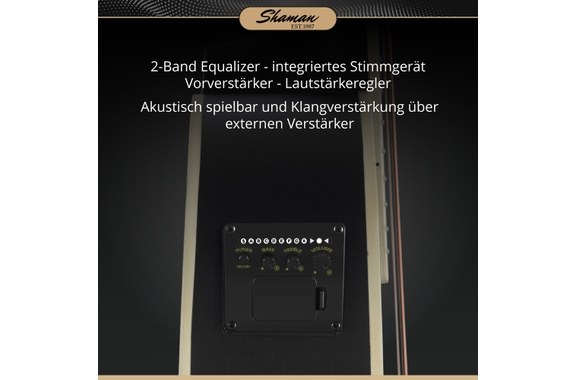 Shaman ABM4-50E-BK Basse Acoustique Noire image 2