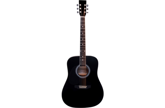 Classic Cantabile WS-10BK-LH Westerngitarre schwarz Linkshänder-Modell image 2