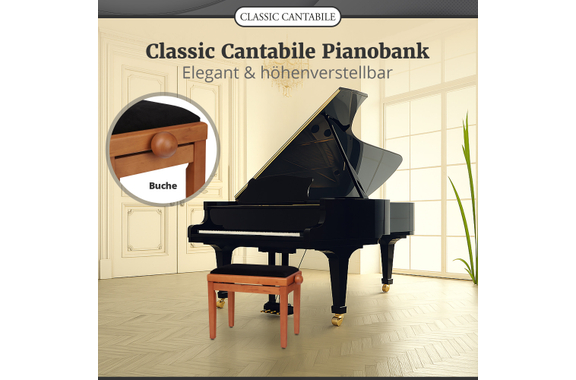 Classic Cantabile Banc De Piano Hêtre image 2
