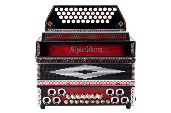 Alpenklang Pro 4/III Harmonika G-C-F-B Shadow Red image 2