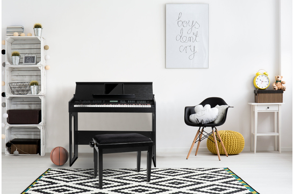 FunKey DP-61 III Keyboard mit 61 Tasten im Digitalpiano-Design Schwarz image 2