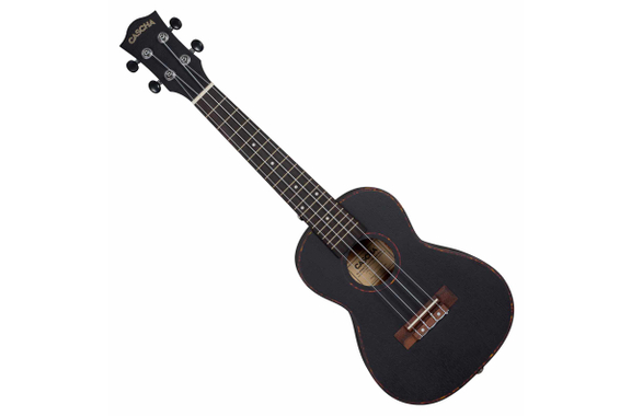 Cascha Premium Mahogany Concert Left-Handed Ukulele Set Black image 2