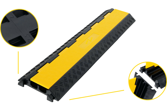 Pronomic Protector 2-100L V3 Passacavi 2-Canali 100cm con Connessione a V 12x Set image 2