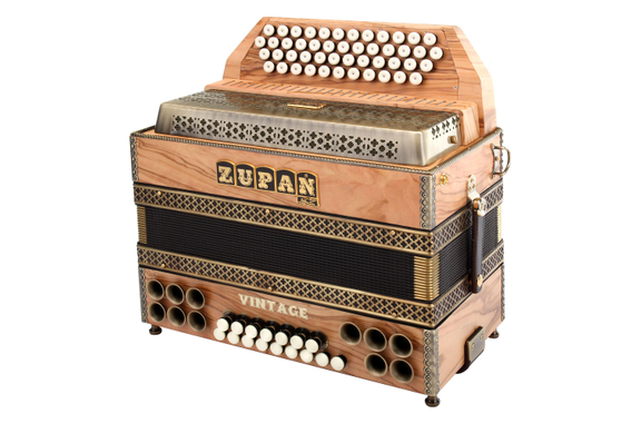 Zupan Vintage IVD, Harmonica Olive G-C-F-B demi-tons, basses mineures, basse H, pression de touche amplifiée image 2